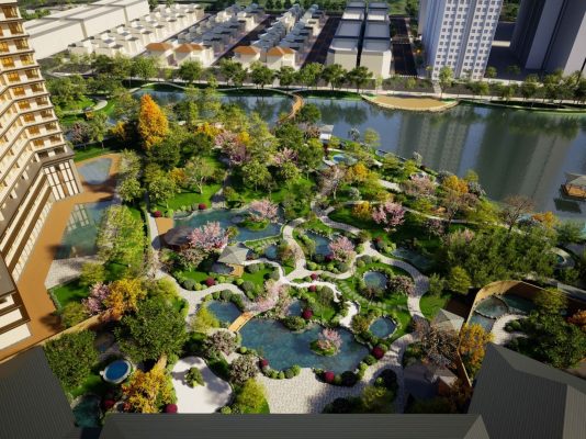 Ảnh phối cảnh kiến trúc Onsen dự án Alluvia City