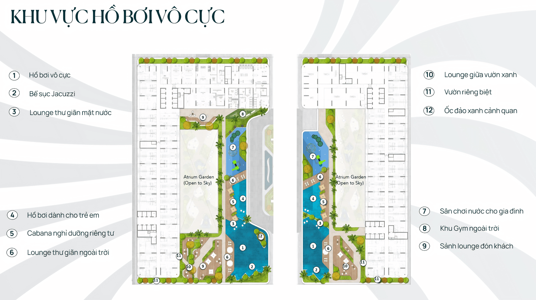 Khu vực hồ bơi vô cực